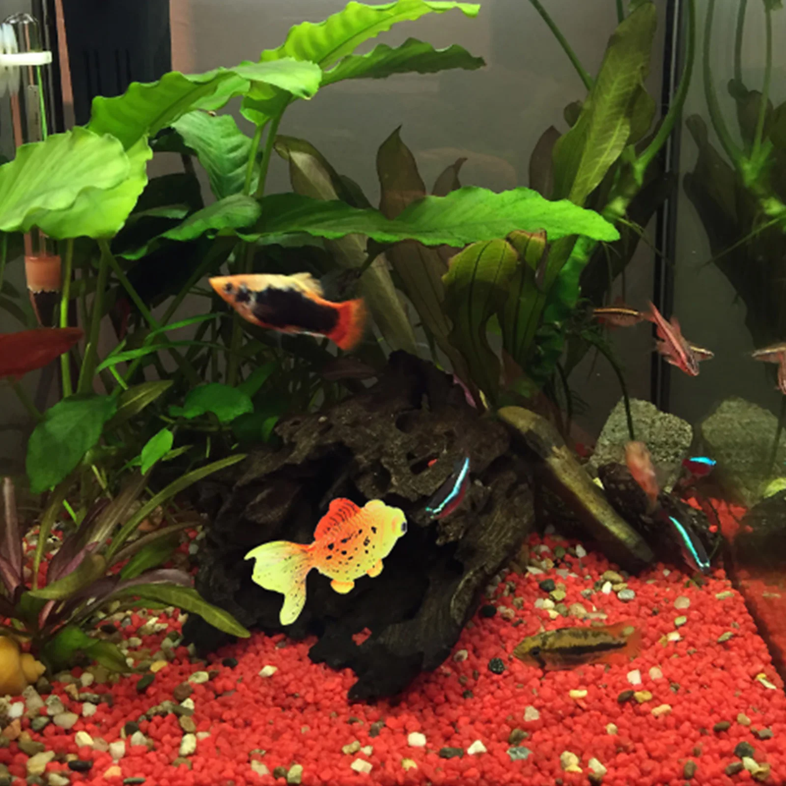 

Silicone Night Goldfish Aquarium Decor naments Luminous Fake Fish Tank L scaping Pet Luminous Silicone Fish Supplies