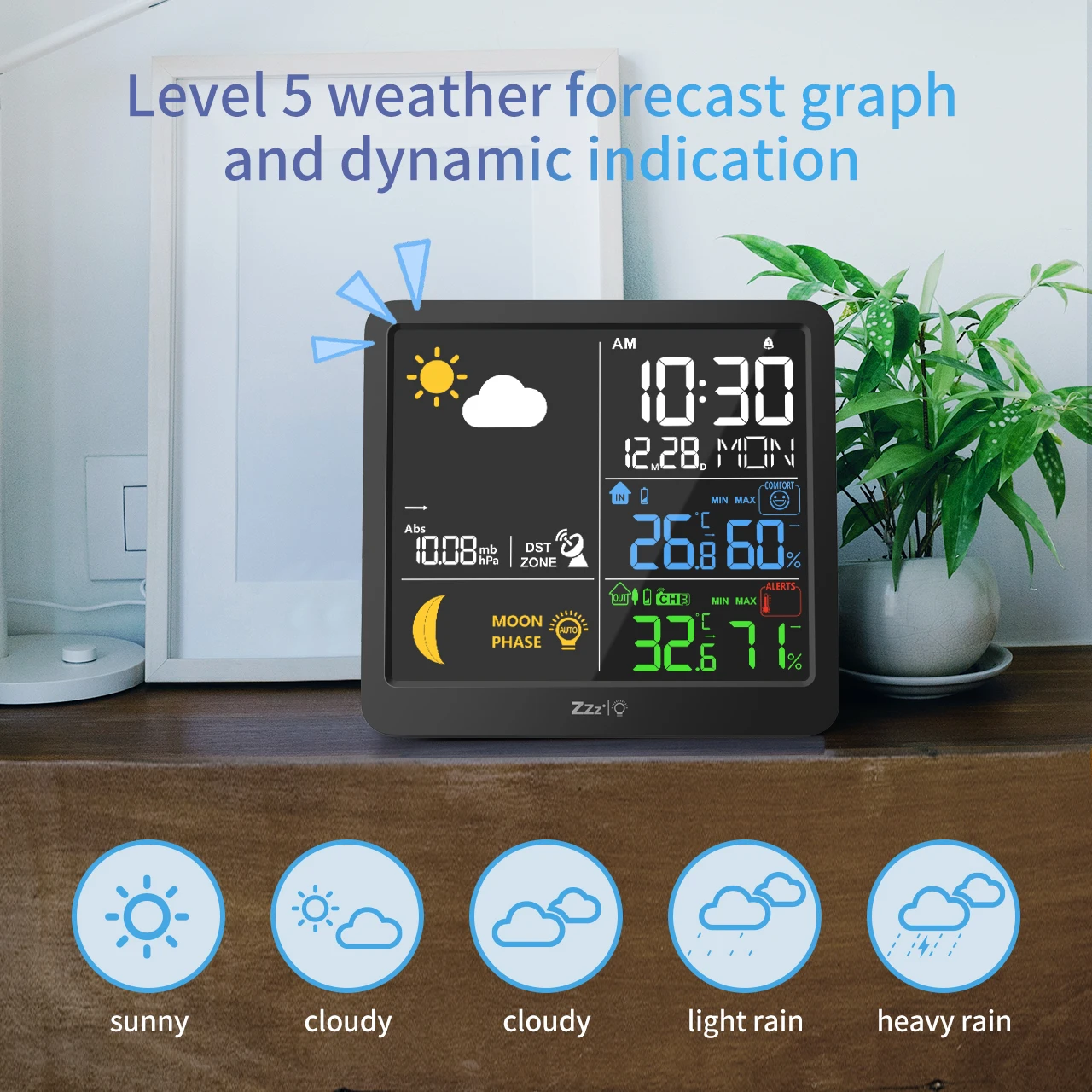 Indoor Weather Station Meter Temperature Humidity Meter Thermometer Hygrometer Outdoor Temperature And Humidity Sensor Office