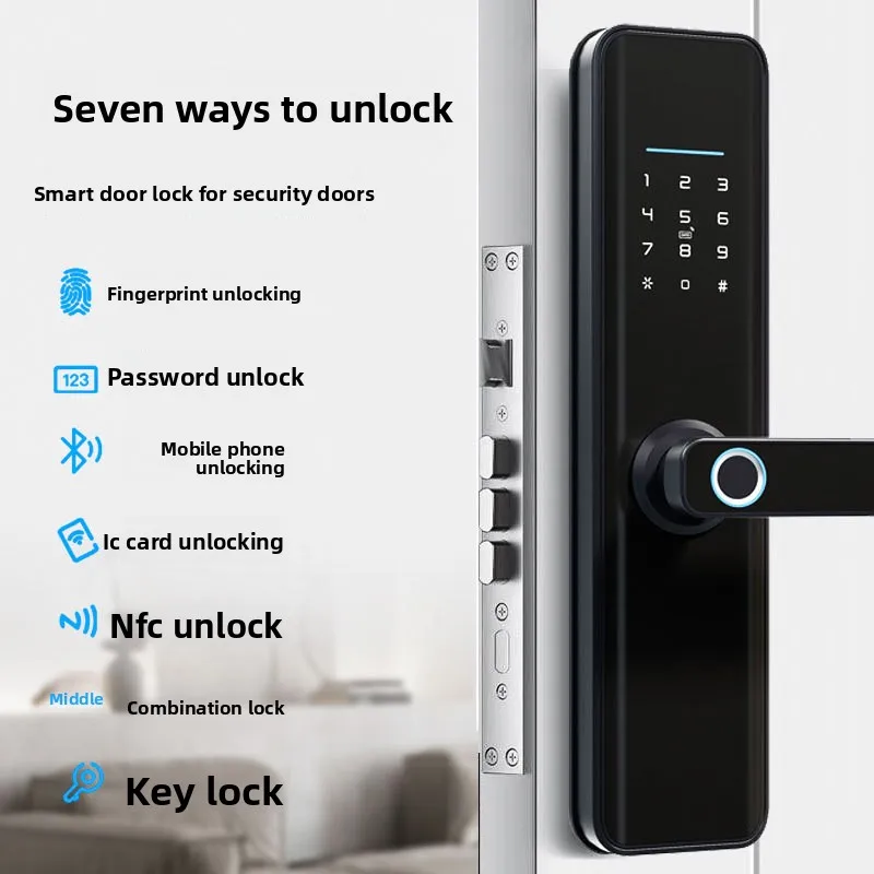 

Деревянная дверь, замок с отпечатками пальцев, спальня, комната, Tuya, замок с паролем, офисная квартира, карта, электронная разблокировка по отпечатку пальца