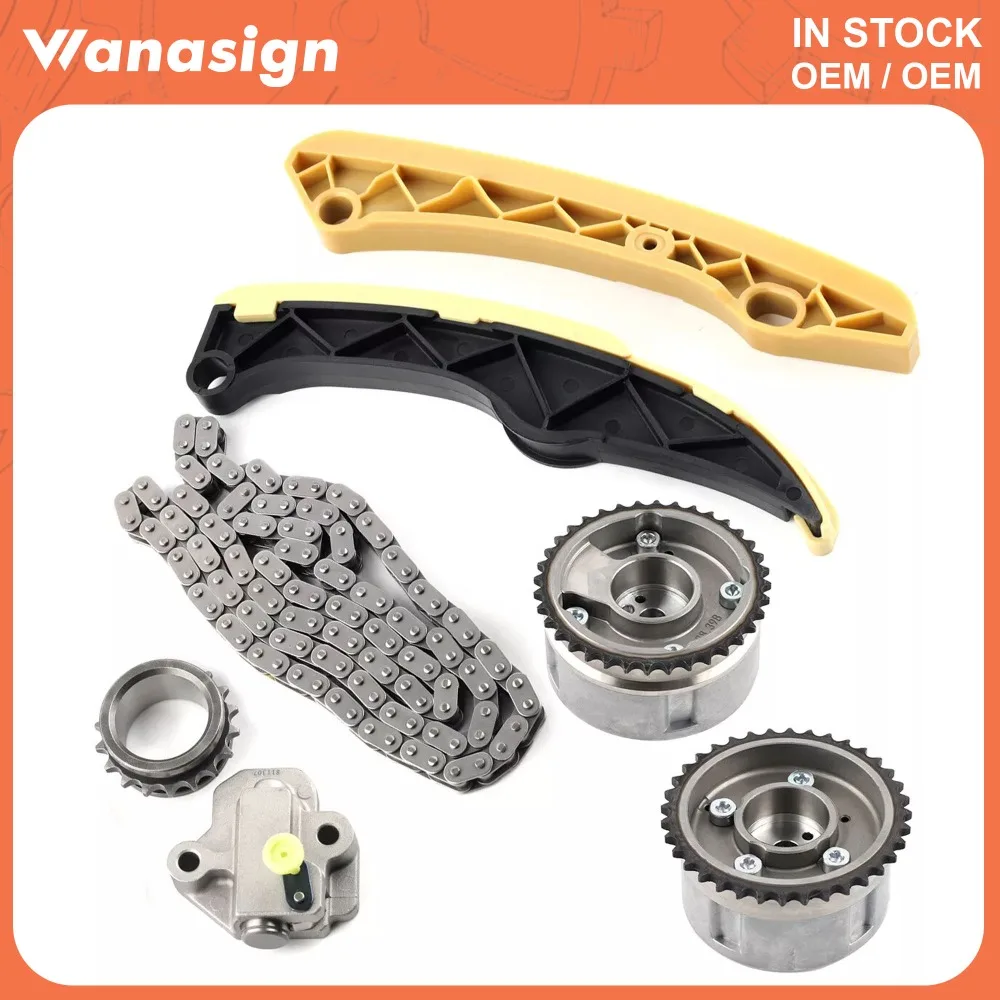 Engine Timing Chain Kit With VVT Gear Fit 1.6 L T G4FD For Hyundai Kona Kia Optima Forte 1.6L L4 GAS 10-22 24350-2B600