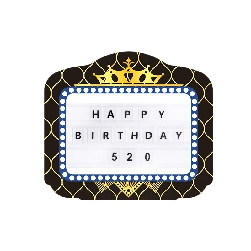 LED luminous hand placard black pattern crown letter card billboard light sign light box bar atmosphere props