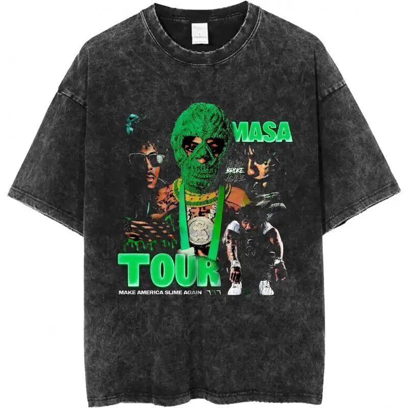 Harajuku Y2K نمط الرجال حجر غسلها تي شيرت الصبي الصغير تي شيرت غير رسمي فضفاض صالح 100% القطن تي شيرت ريترو للجنسين