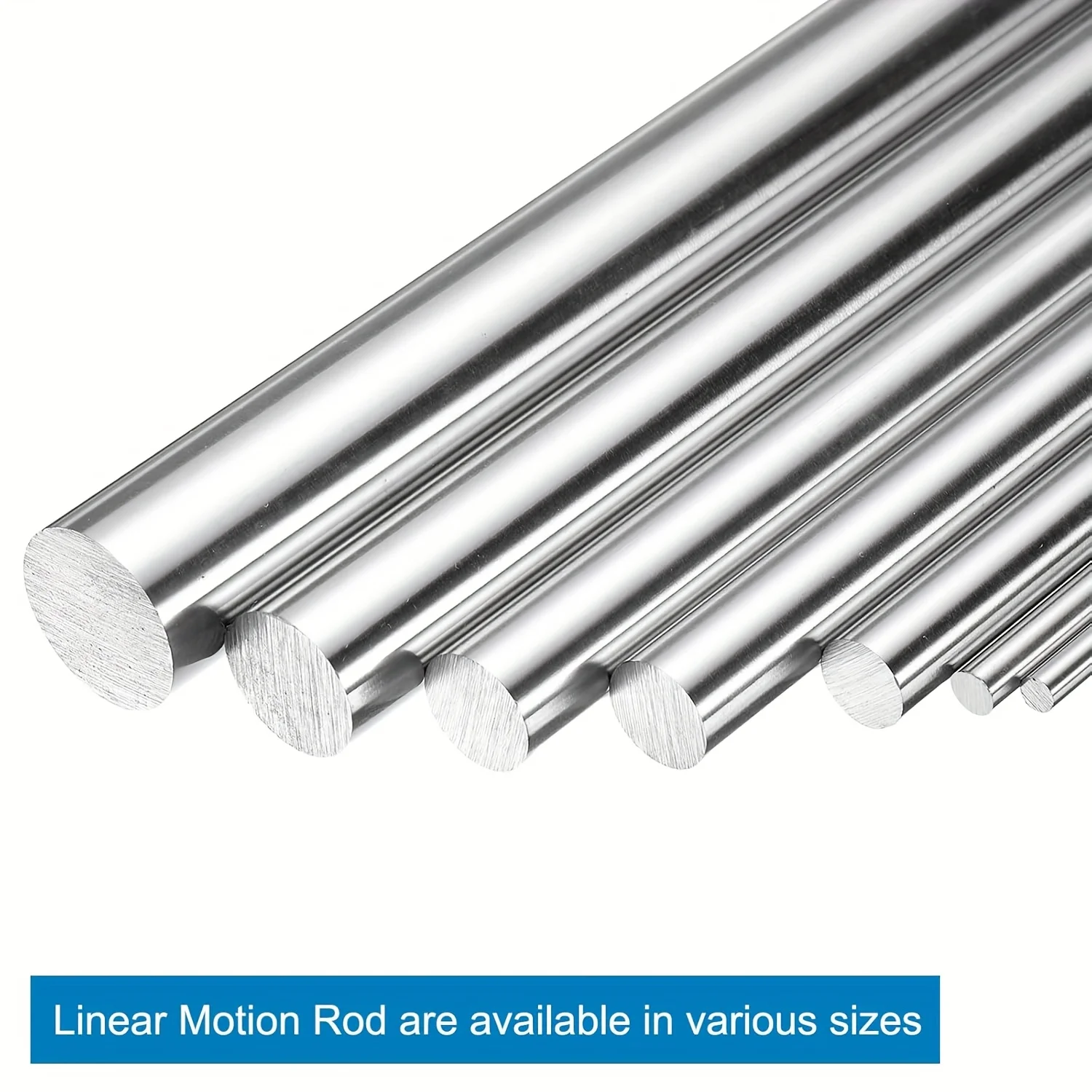 2pcs Linear Motion Rods 8Mm Case Hardened Chrome Plated Linear Motion Rod Shaft Guide for 3D Printer, CNC - Metric H8 Tolerance