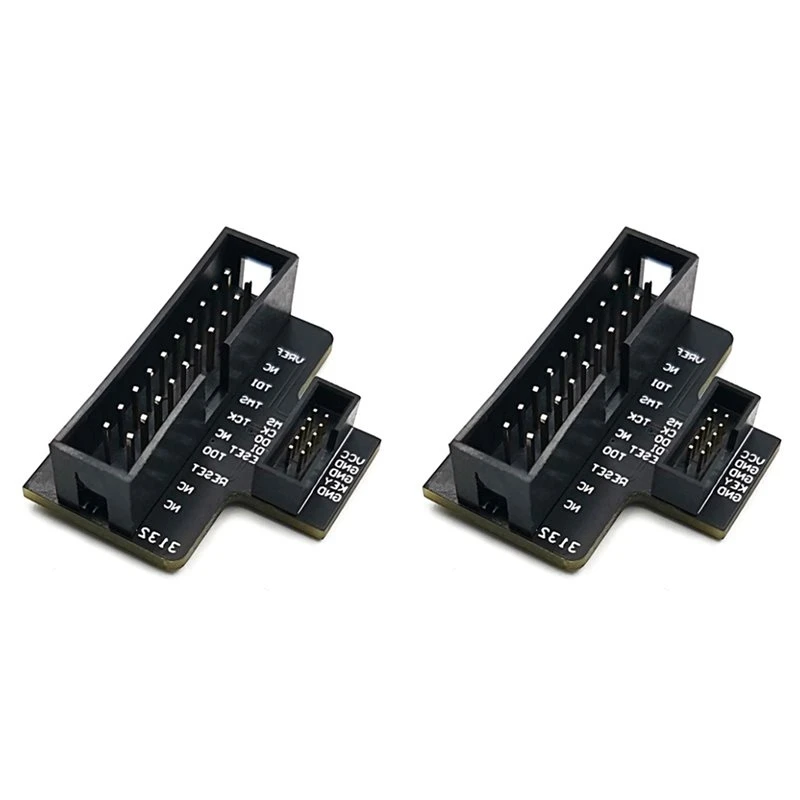 T23C 2X New 1.27Mm JTAG Adapter Board Standard JTAG Interface 2.54Mm 20 Pins To 1.27Mm 10 Pins Support JLINK/SWD