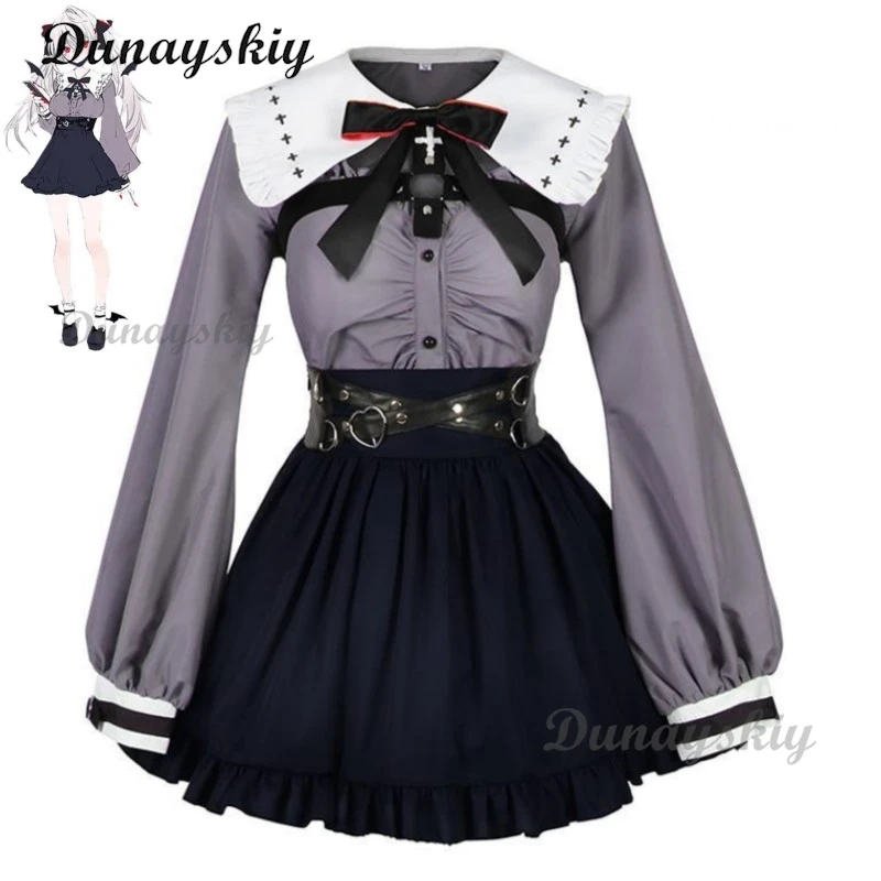 Youtuber Vtuber Nijisanji Gamers Kuzuha-Vamp Aleksandr Lagusa Sasha Sanya Kanakana Knkn Cosplay Costume Wig Shoes Anime Suit