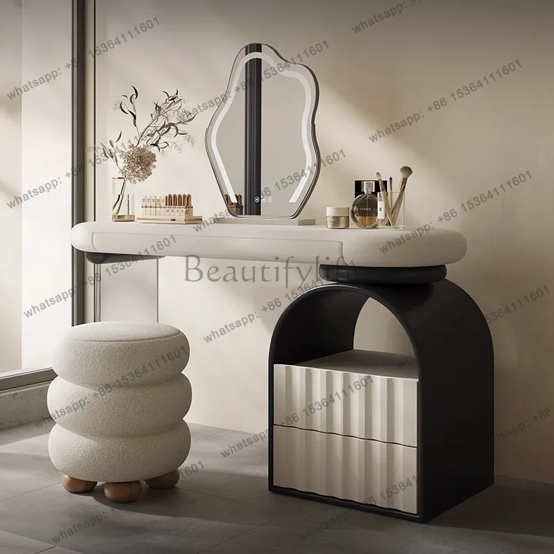 LD25 French modern simple bedside cosmetic cabinet light luxury high-end solid wood makeup cabinet