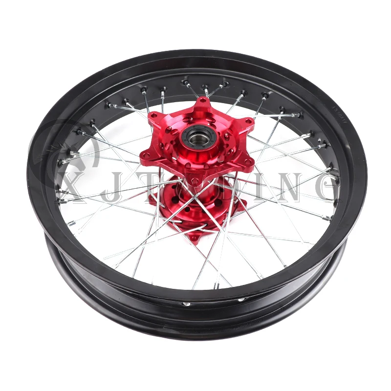 1 Set Motorcycle 17 Inch front and rear 3.00x17 & 3.50x17 36 holes Supermoto Aluminum alloy Wheel Rim Hub 3.00*17\