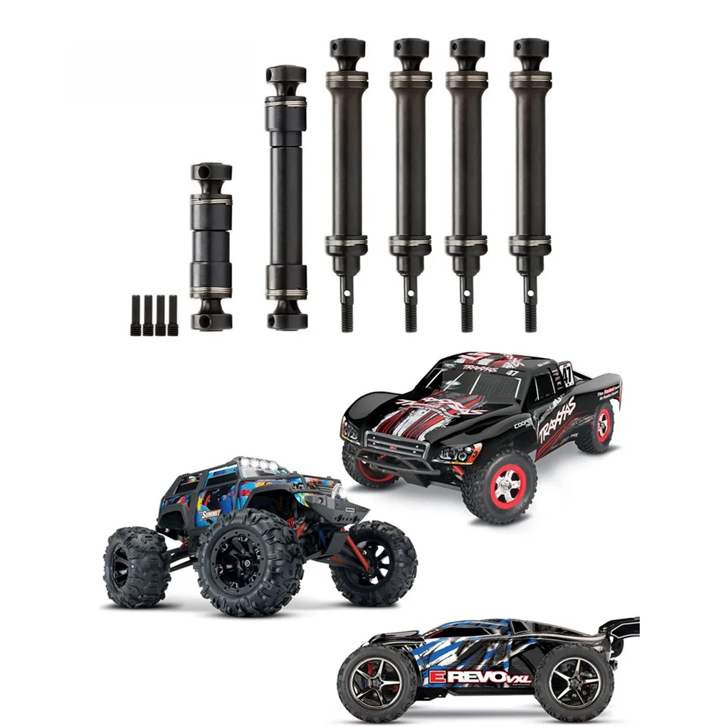 Hard Steel Main Center Driveshafts CVD Drive shafts for RC 1/16 Traxxas Slash Mini E-Revo VXL SUMMIT SLASH Upgrade Part