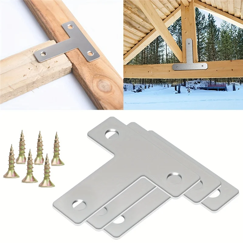 

Flat Tee Mending Plate Stainless Steel T Brackets Flat Corner Braces Brackets Multiple Holes Corner Brace For Wood