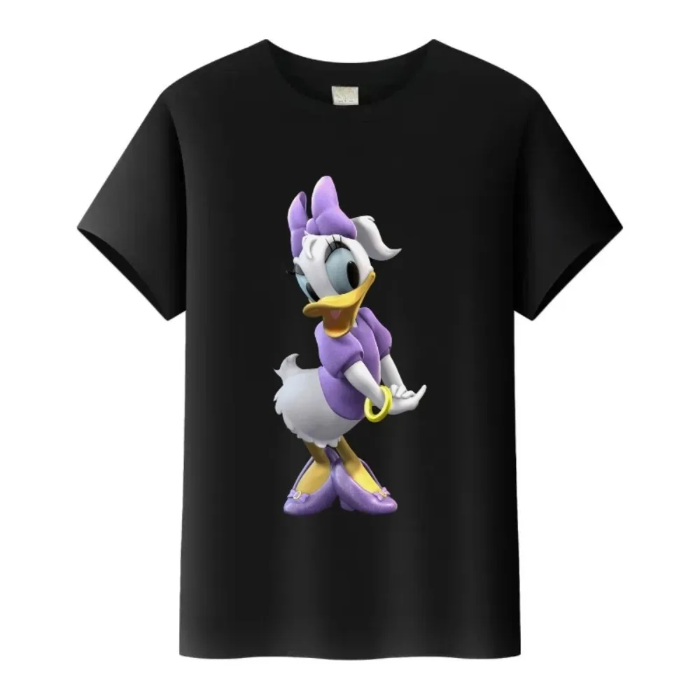 

Летняя мода, индивидуальный забавный детский пуловер с изображением Дональда Дака, милая детская футболка с короткими рукавами в стиле аниме