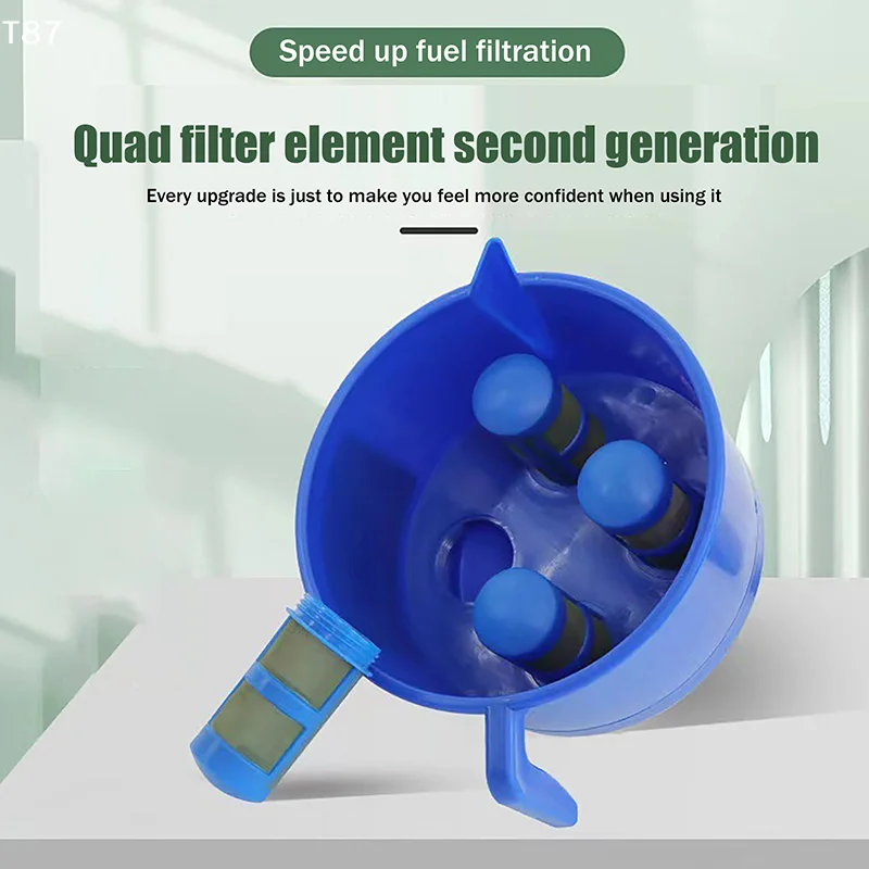 Funnel Type Oil And Water Separator With Four Filter Elements Mouth Portable Diesels  Fuel Filter Fitting Accessories