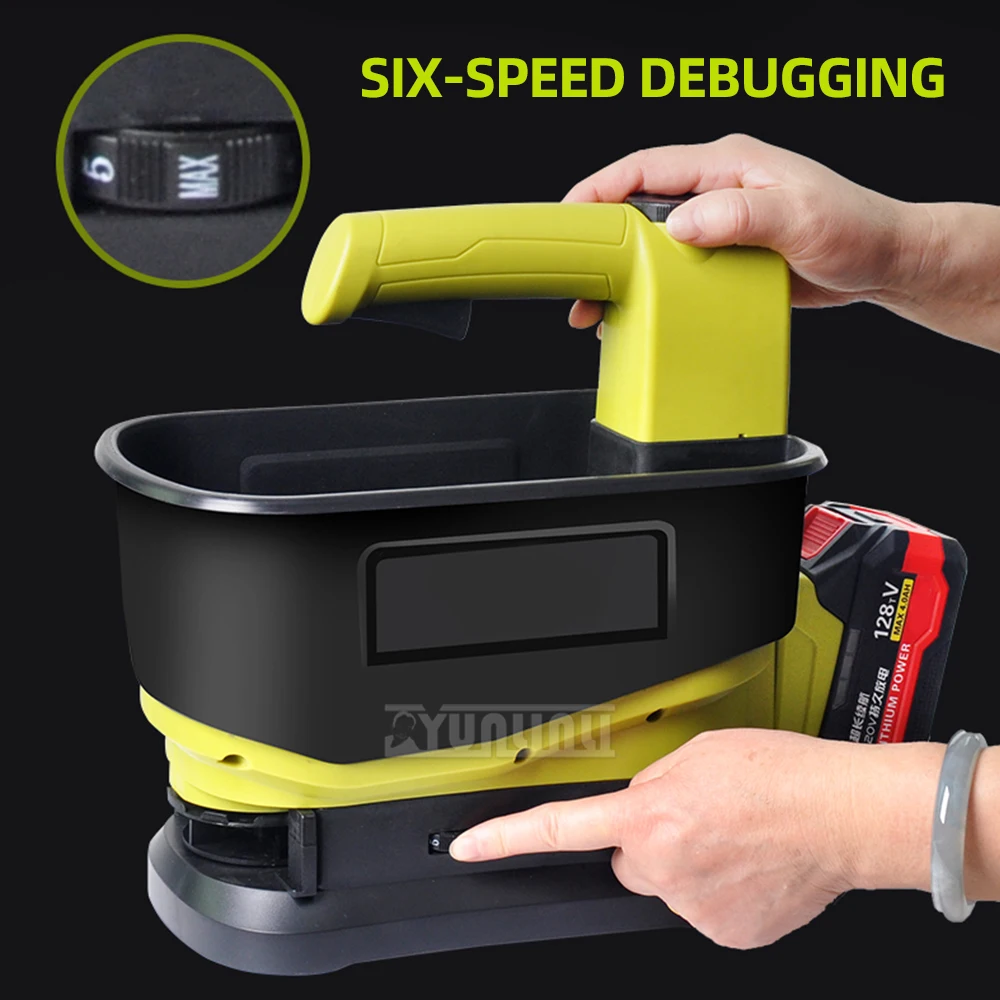 Ручной автоматический сельскохозяйственный сеялка, удобрение, машина для подачи семян травы, беспроводной разбрасыватель