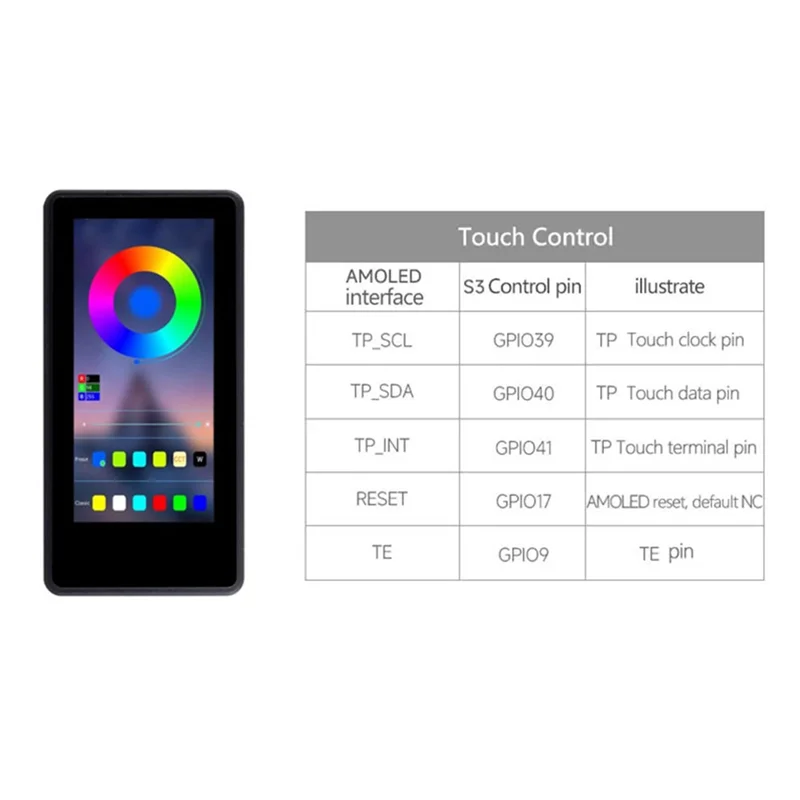 

Superb ESP32 S3 1.91Inch AMOLED Display Screen With WIFI/BTL PSRAM For Arduino LVGL With SD-Port/QMI8658C 6-Axis Sensor