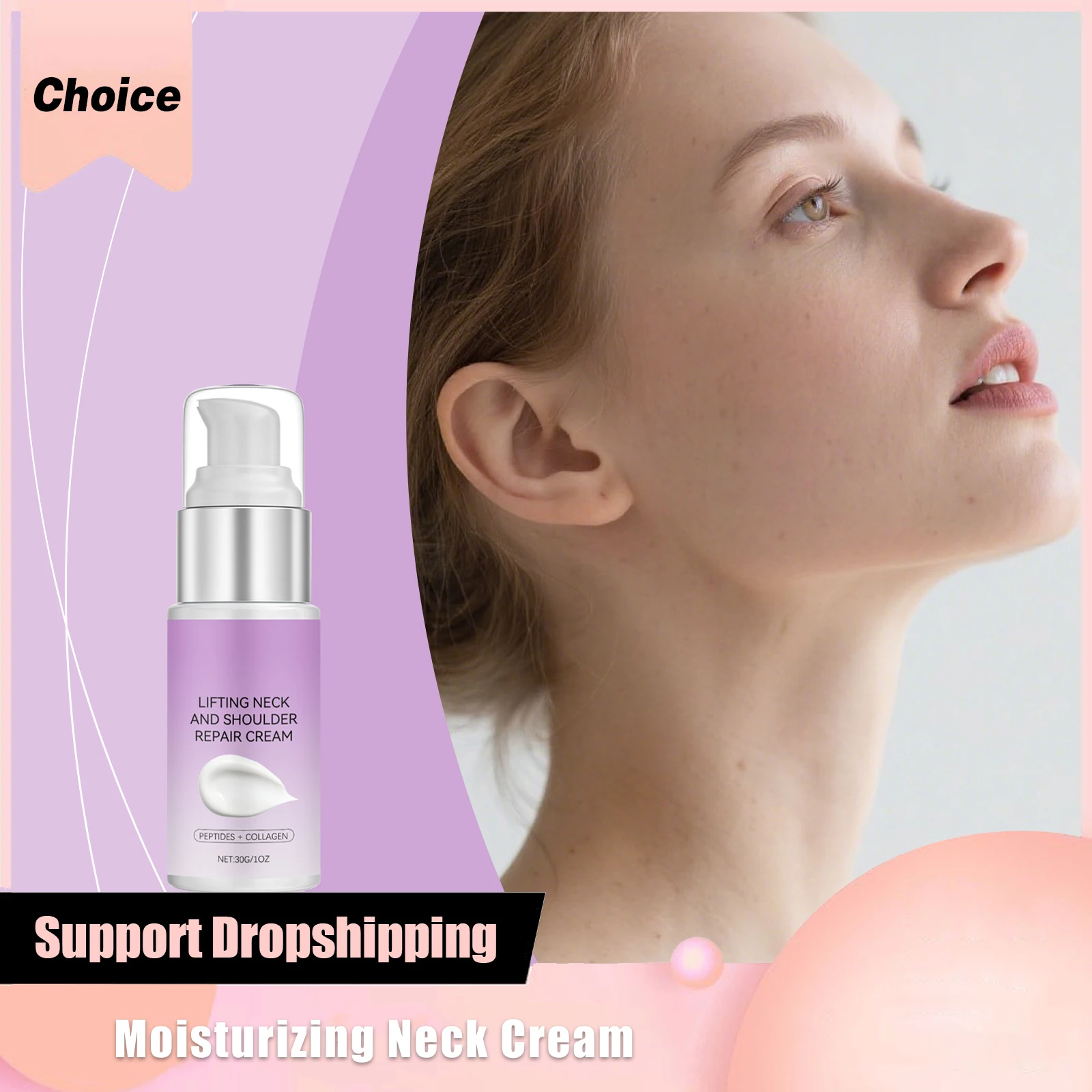 Moisturizing Neck Cream Deeply Nourishing Skin Quick Absorbed Non-greasy Brighten Firming Peptides Collagen Care Repair Lotions