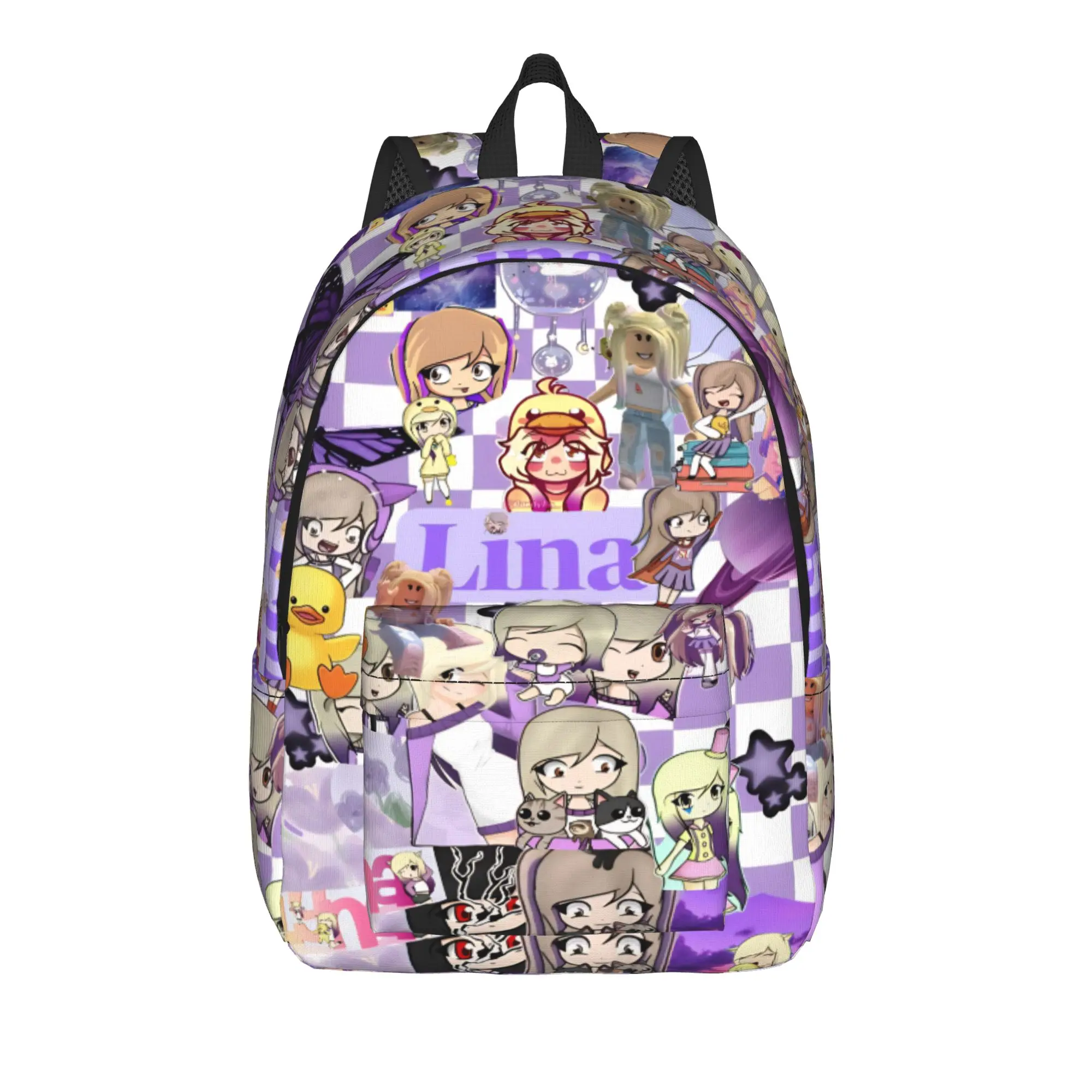 Dense Real Mix Collage Lyna Vallejos  Classical Backpack Outdoor Student Work  Daypack for Men Women Laptop Shoulder Bag