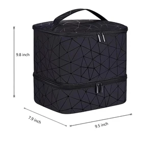 Polish Polish PUBLE LEPHE LEPHE, Túi mỹ phẩm lớn, Túi lưu trữ, Bộ dụng cụ tổ chức Bộ phận Nail, giữ 30 + Chai 12 Bán hàng bán hàng chính - №8