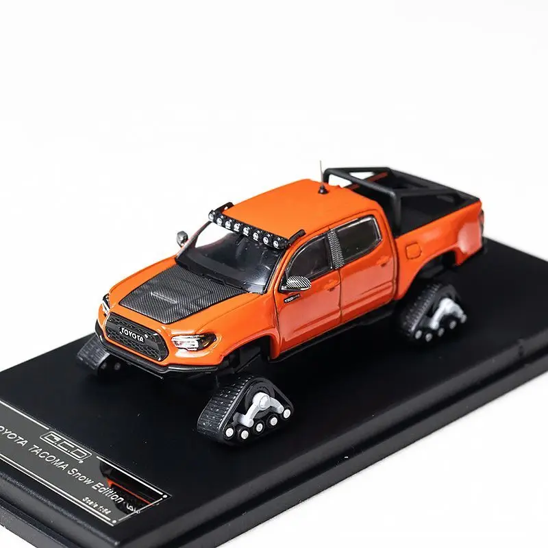GCD 1/64 TACOMA Pickup Snow Edition Stop Metalowy Model Samochodu Zabawka Prezent