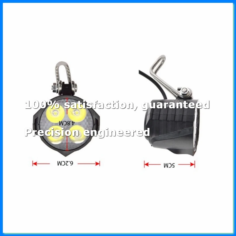 Ebike E-Bike 36V-48V Electric Bicycle Light with Horn Waterproof Headlight Horn Set Front Headlight Parts-AD23