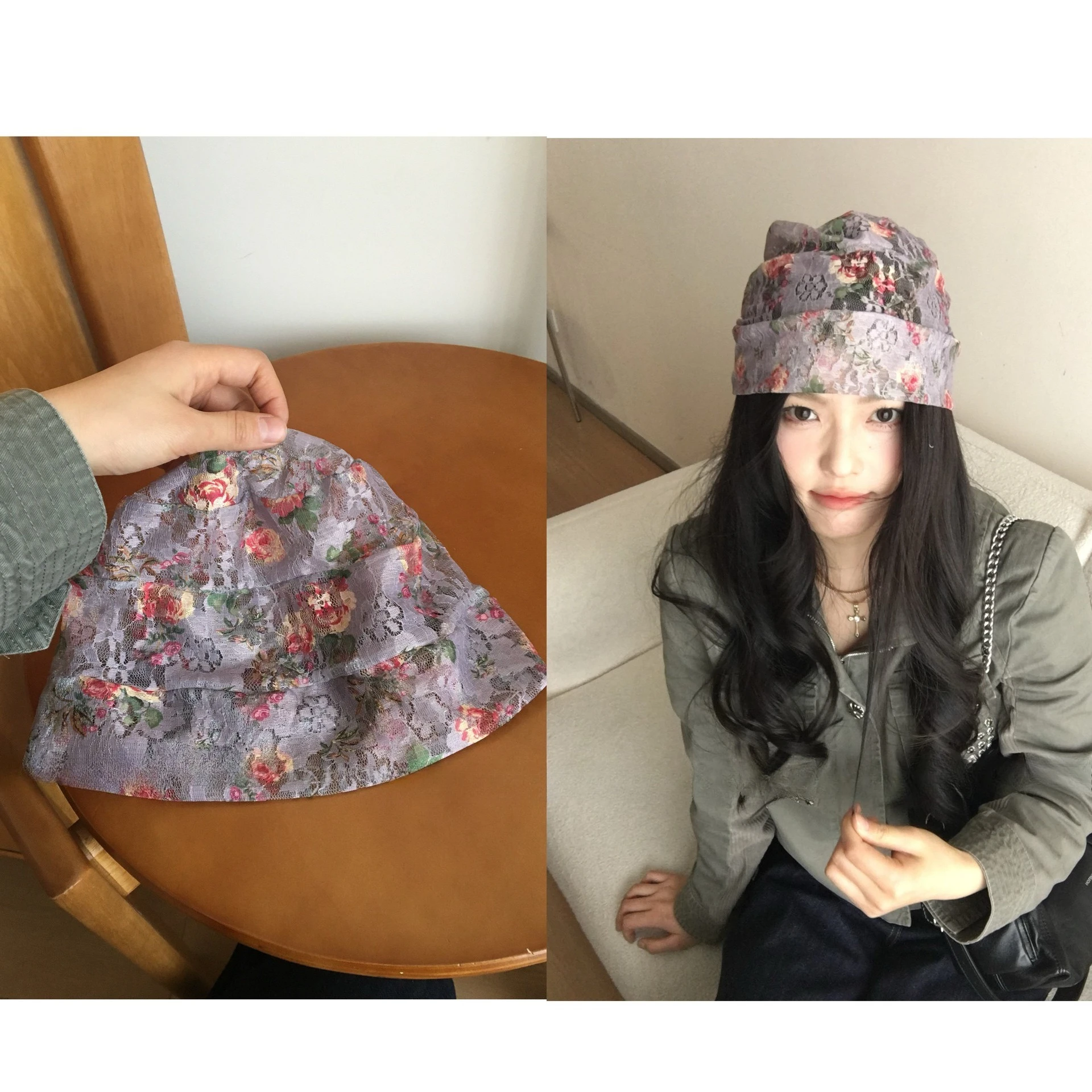 Frühling/Sommer Spitzen-Beanie-Kollektion 3D-Blumen Sommer Handgemachte Häkel-Hohlstrick-Beanie-Mütze Atmungsaktive Pullover-Kappe – Detail 5