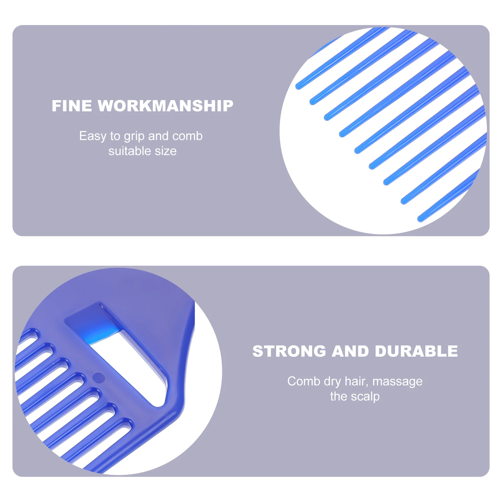 

NOLITOY 2pcs Wide Tooth Comb for Men Haircut Styling Oil Detangling Black