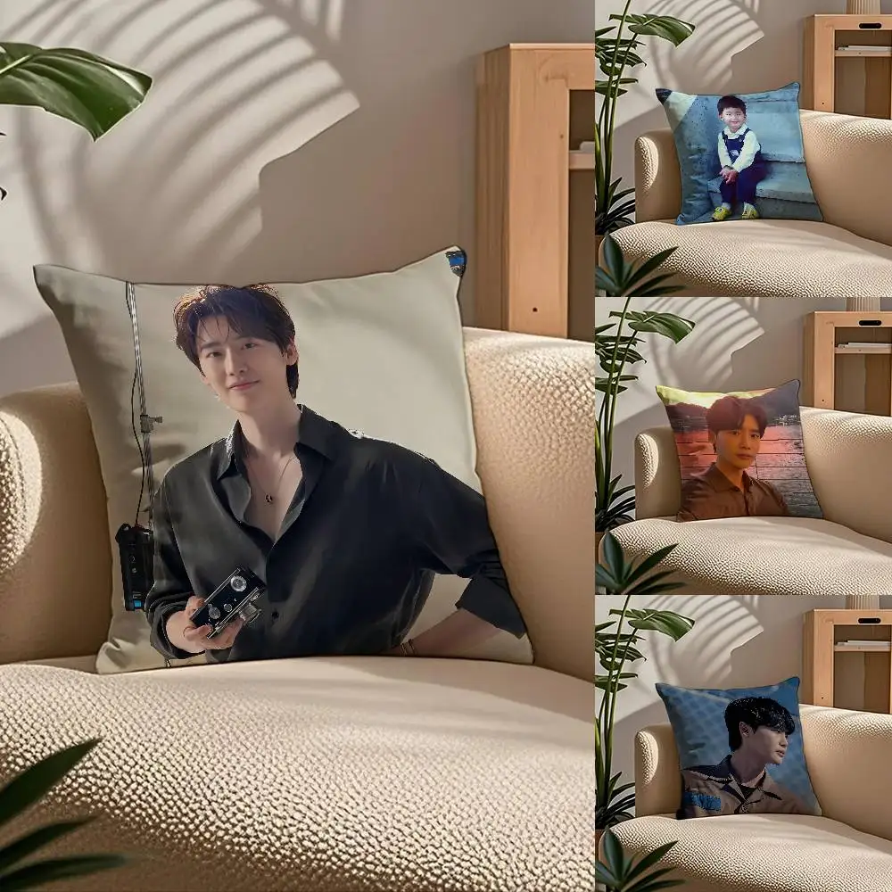 

Actor L-Lee J-Jong S-Suk Pillow Case Comfort Sofa Bed Silky Elegant Invisible Zipper Custom Decorative Cushion Cover