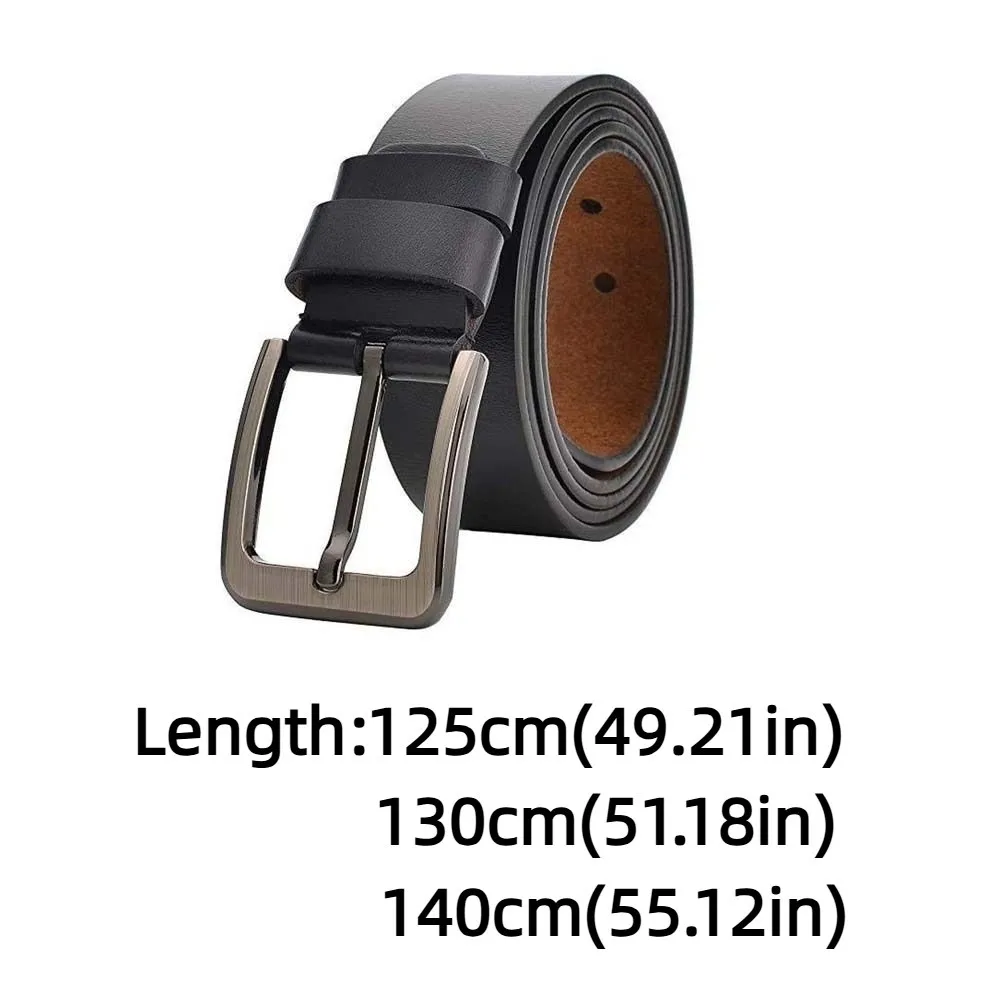 Einstellbare Legierung Männer Breiten Gürtel Textur Retro PU Leder Gürtel Langlebig Schwarz Jeans Bund Party