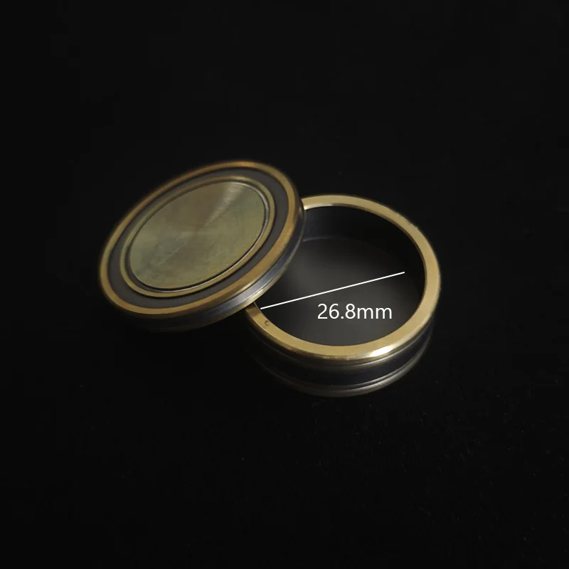 Okito Box (26.8mm, Brass,No coin) Magic Tricks Makes Coin Vanish Penetration Magia Accessories Close-up Illusions Gimmicks Props