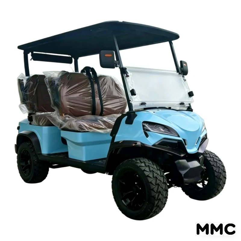 4WD off-road golfkar, 48V 5KW 7kww aluminium frame, op maat gemaakte golfkar met meerdere zitplaatsen