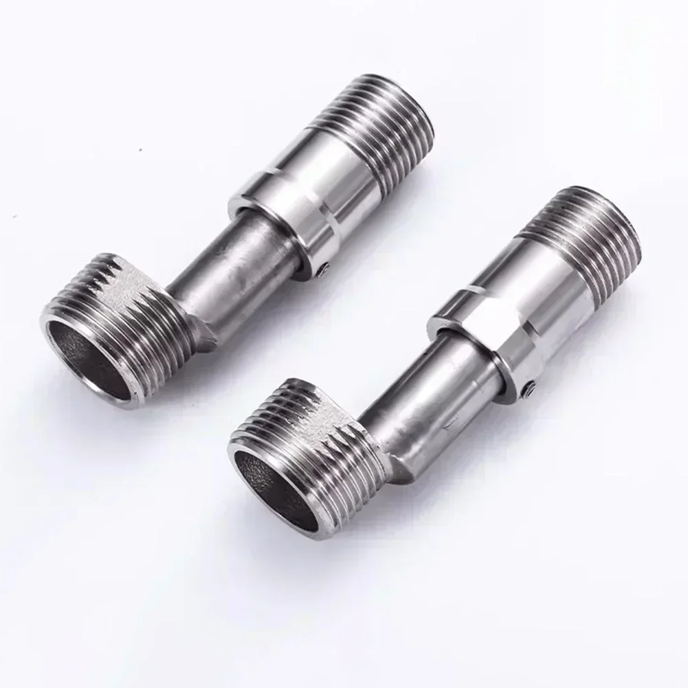 Silver Adjustable Angle Convenient Installation Application Degree Eccentric Screw Corner Installation Tap Adapter