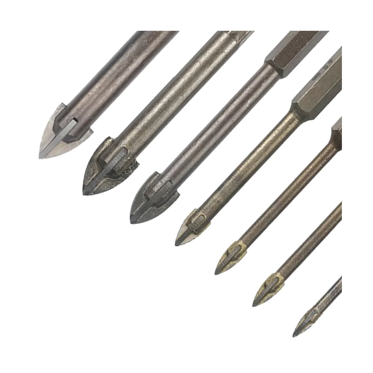 Tile Drill Bit Concrete Cement Drill Bit Multi-Function Punch Hole Opener Four-Edged Triangular Drill Bit Set Carbide