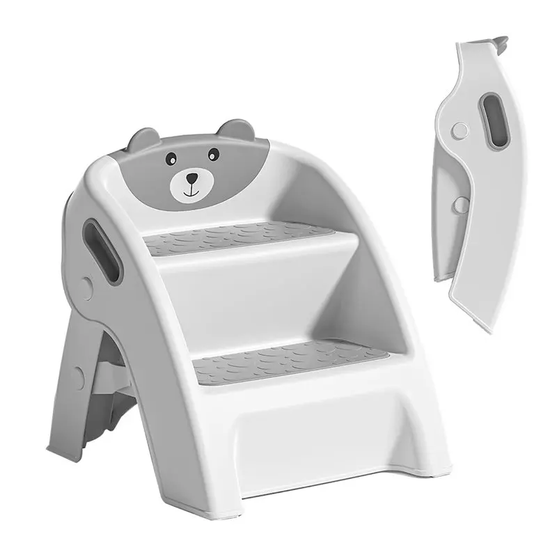 

SDFC-For Bathroom And Potty Training Folding Toddler Step Stool- Anti-Slip, Anti-Tip A-Frame Design, Quick 10-Second Assembly Se