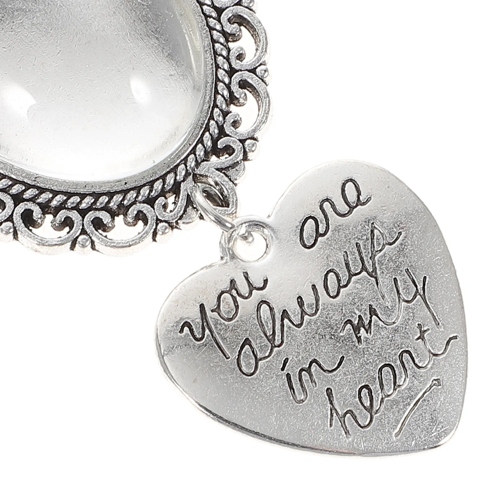 

2Pcs DIY Photo Frame Charms Alloy Plastic Deep Tray Pendant for Wedding Bouquet Memorial Picture Charm Bridal Something Blue