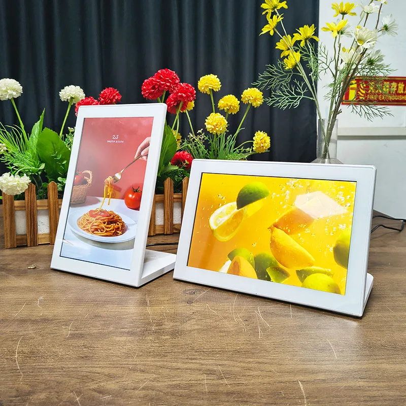 Touch LCD Advertising Display 10.1 Inch USB Menu Billboard Android Publicidad Digital Menu Board Wall Exhibition Display Stand