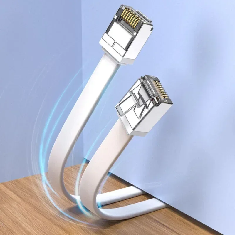 Cat 7 Ethernet Cable 10Gbps High Speed Flat Gigabit RJ45 LAN Cable Cat7 Shielded Network Cable Patch Code for Router Ethernet