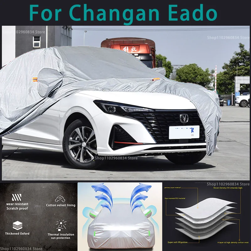 

For Changan Eado 210T Waterproof Full Car Covers Outdoor Sun uv protection Dust Rain Snow Protective Auto Protective cover