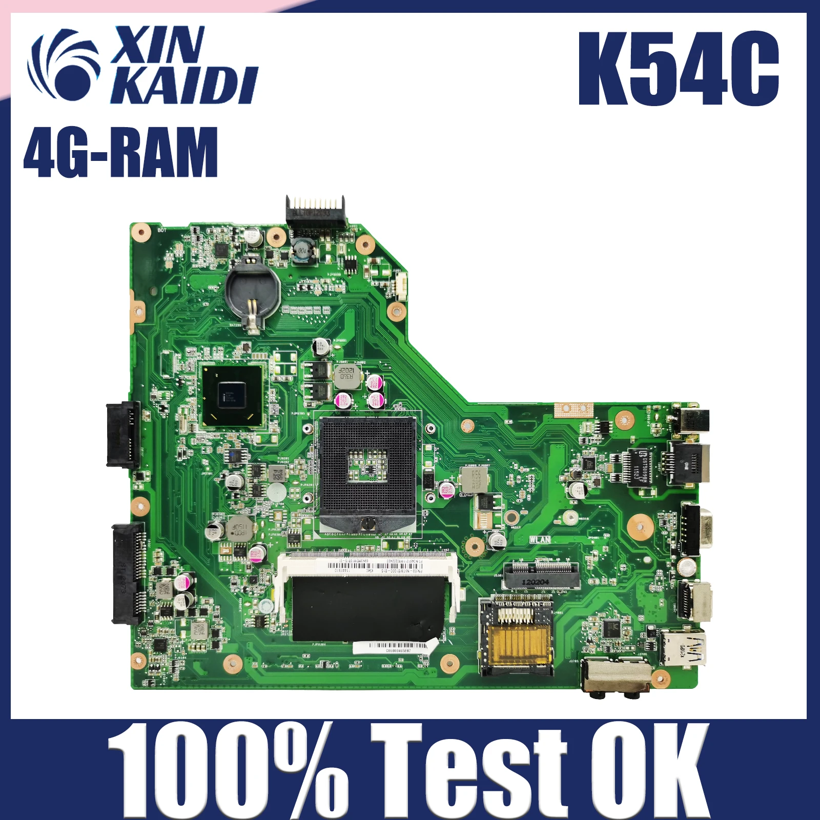 

Notebook K54C Mainboard For ASUS X54C Z54C A54C X54C Laptop Motherboard With CPU I3-2th Gen 2G/4G-RAM Maintherboard