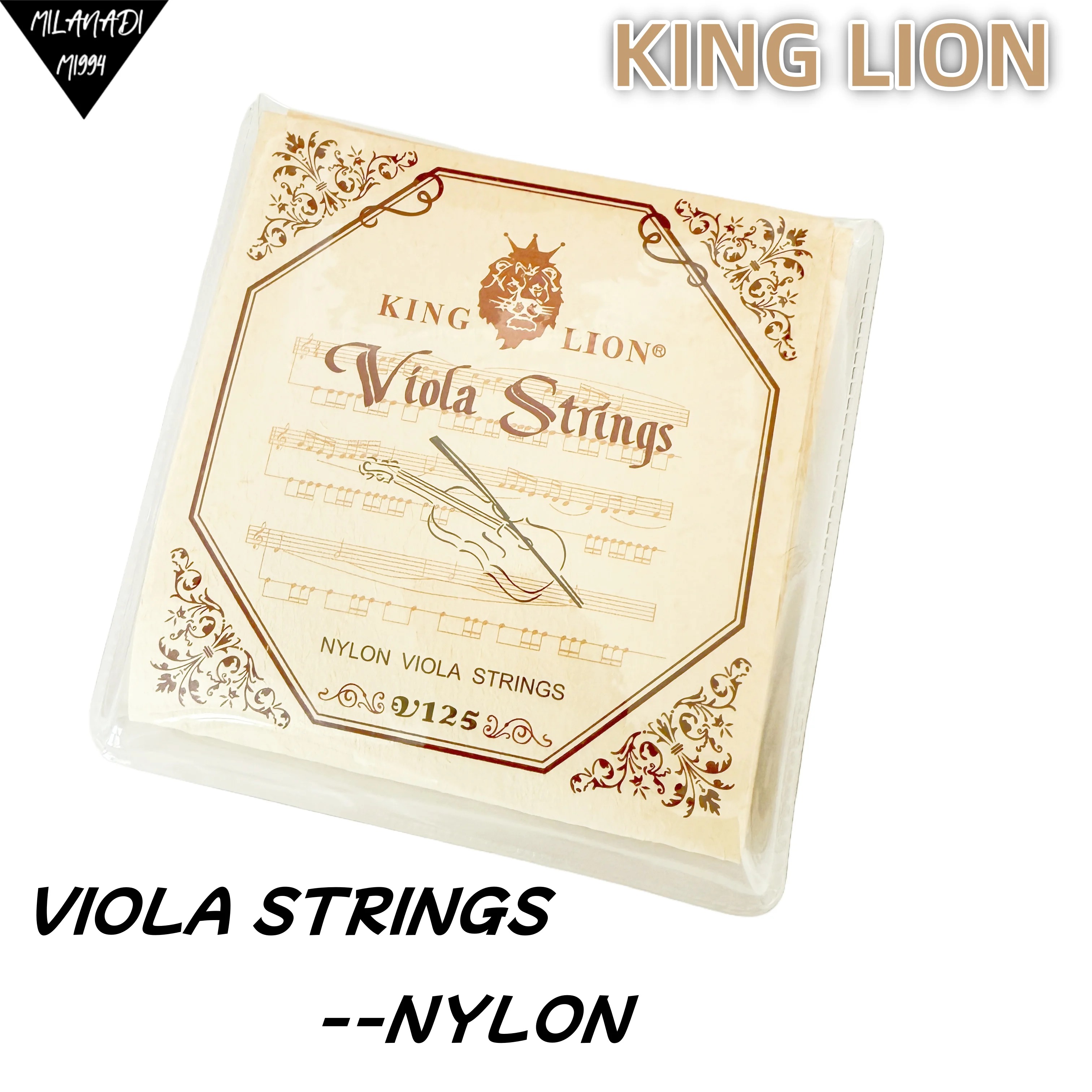 5 sets of KING LION viola strings V125,Nylon A D G C viola strings.Viola Parts Accessories fittings