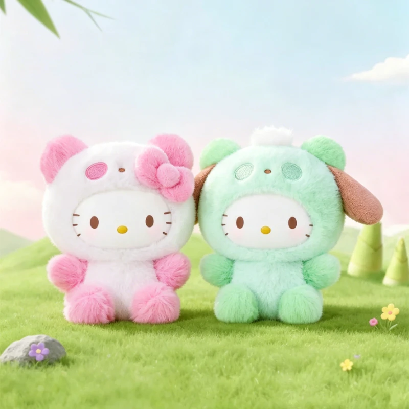 Caja Sorpresa de la Serie Panda Colorida de Personajes de Sanrio, Figura de Anime My Melody, Caja Misteriosa Kuromi, Bolsa Sorpresa, Colgante, Juguete Decorativo de Vinilo