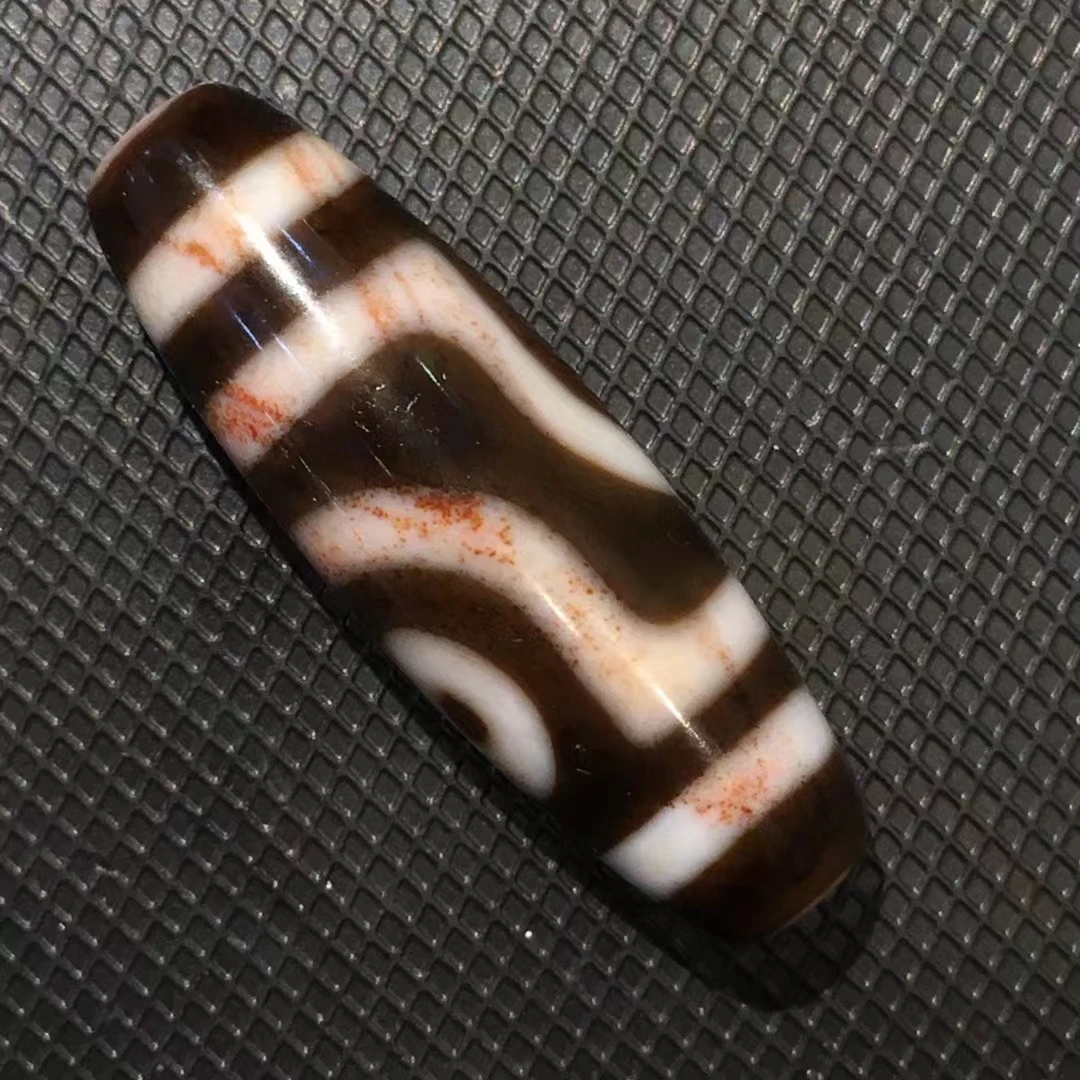 High Quality 2 Eyes Guanyin Red Cinnabar Dzi Beads Natural Agate Fengshui Amulet High Oily Perfectly Appearance Bracelet