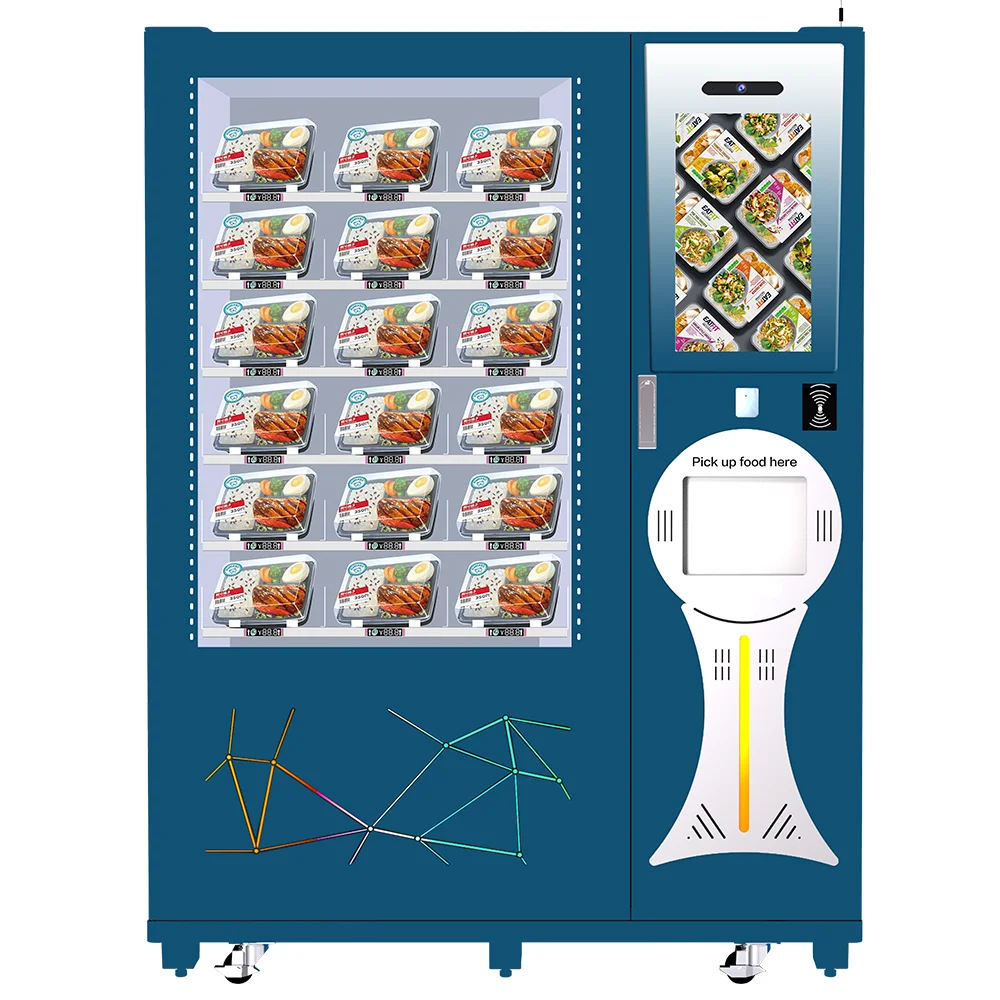 New Arrival Smart Commercial Automatic Fully 21.5 Touch Screen Elevator Vending Machine for Hot Food