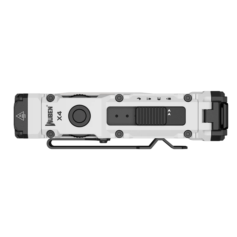 WUBEN X4 EDC مصباح يدوي قابل لإعادة الشحن 1500 لومن مقاوم للماء متعدد الوظائف أبيض RGB ضوء الشعلة المحمولة مع بطارية 3400 مللي أمبير في الساعة