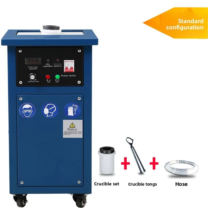 고주파 소형 수직 220V 금은 정제 보석 장비 유도 가열 용광로