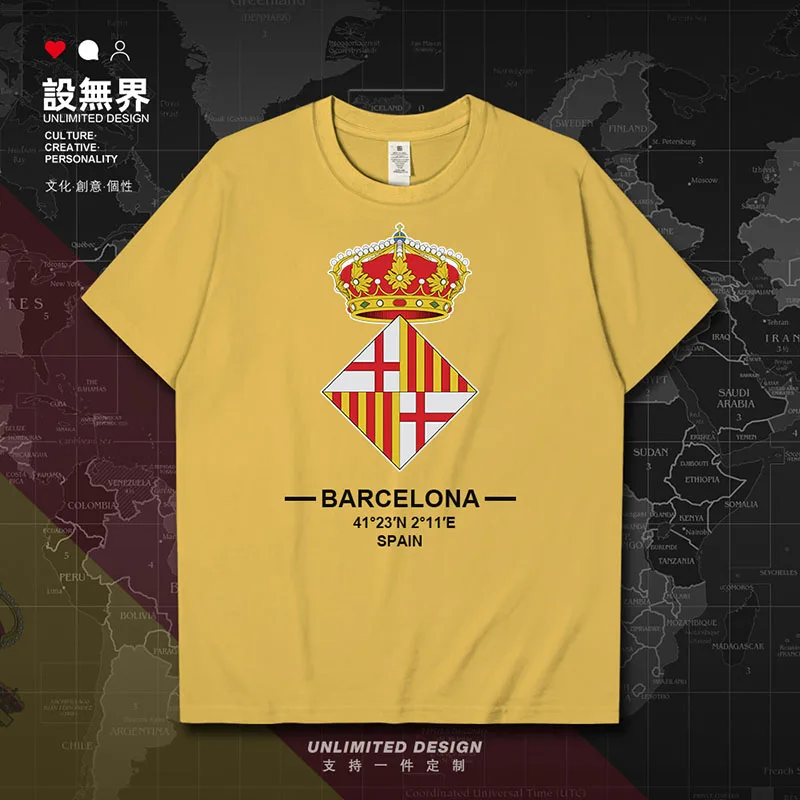Amor Barca Futbol Barcelona el Reino de España Europa recuerdo hombres 100 algodón camiseta casual camiseta diseño de moda Tops 20
