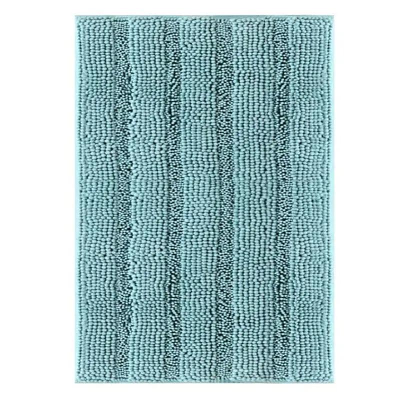 REST Chenille Striped Bathroom Carpet Anti-Slip-Soft Plush Bathroom Mat Is Suitable for Bathroom Floor 43X122Cm