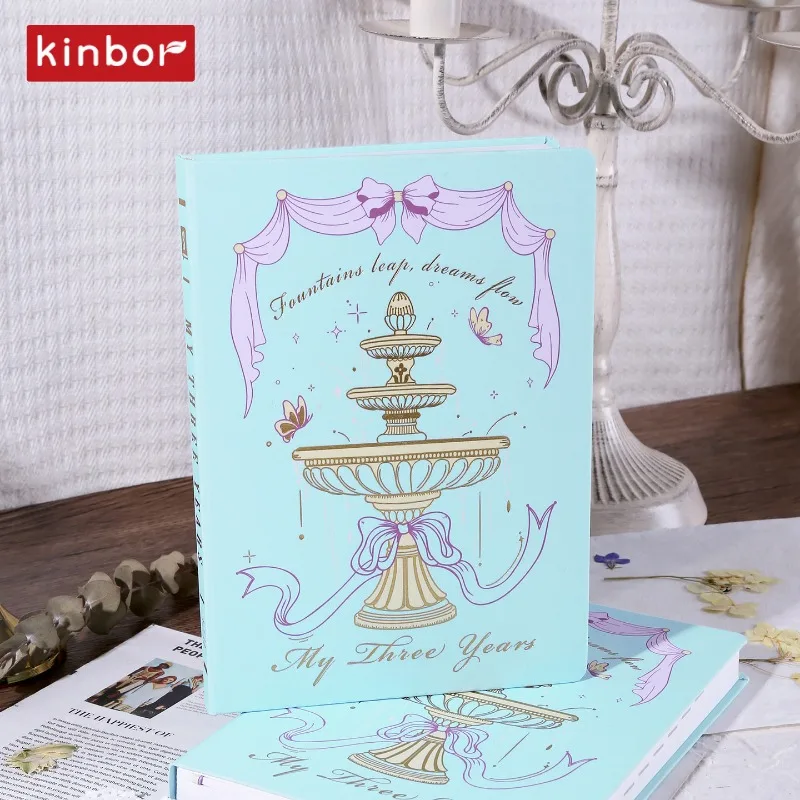 Kinbor A5 5/3 Year Journal Undated,Diary Notebook,Illustrated Hardcover Candlelight Promise One Line A Day For Journal Lovers