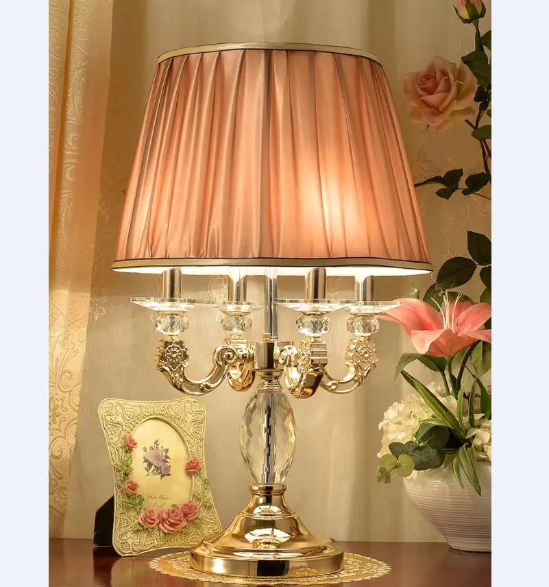 Crystal Table Lamps K9 Crystal Table Lamp D40cm H67cm Candle Style Crystal Lamp Lighting Bedroom Bedside Lamp Luxury Table Lamp