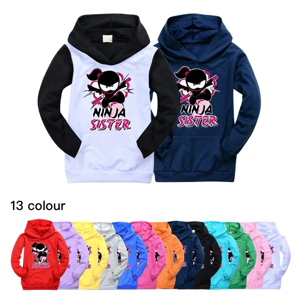 

Game NINJA KIDZ Hoodie Kids Long Sleeve Coats Baby Boys Cartoon Pocket Hoody Sweatshirt Girls Casual Clothes Halloween Outwear