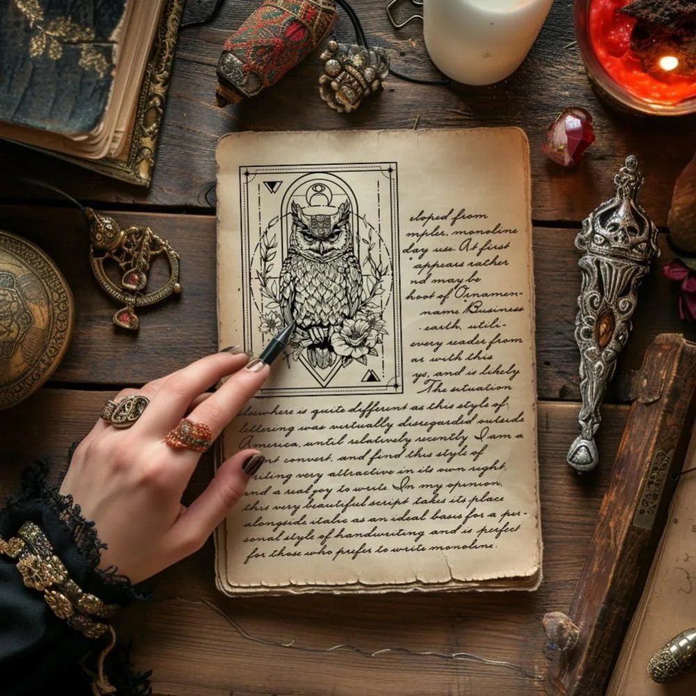 1Sheet Divination Magic Clear Stamp Vintage Transparent Stamps Tarot Cards Stamps 11.69×8.27inch