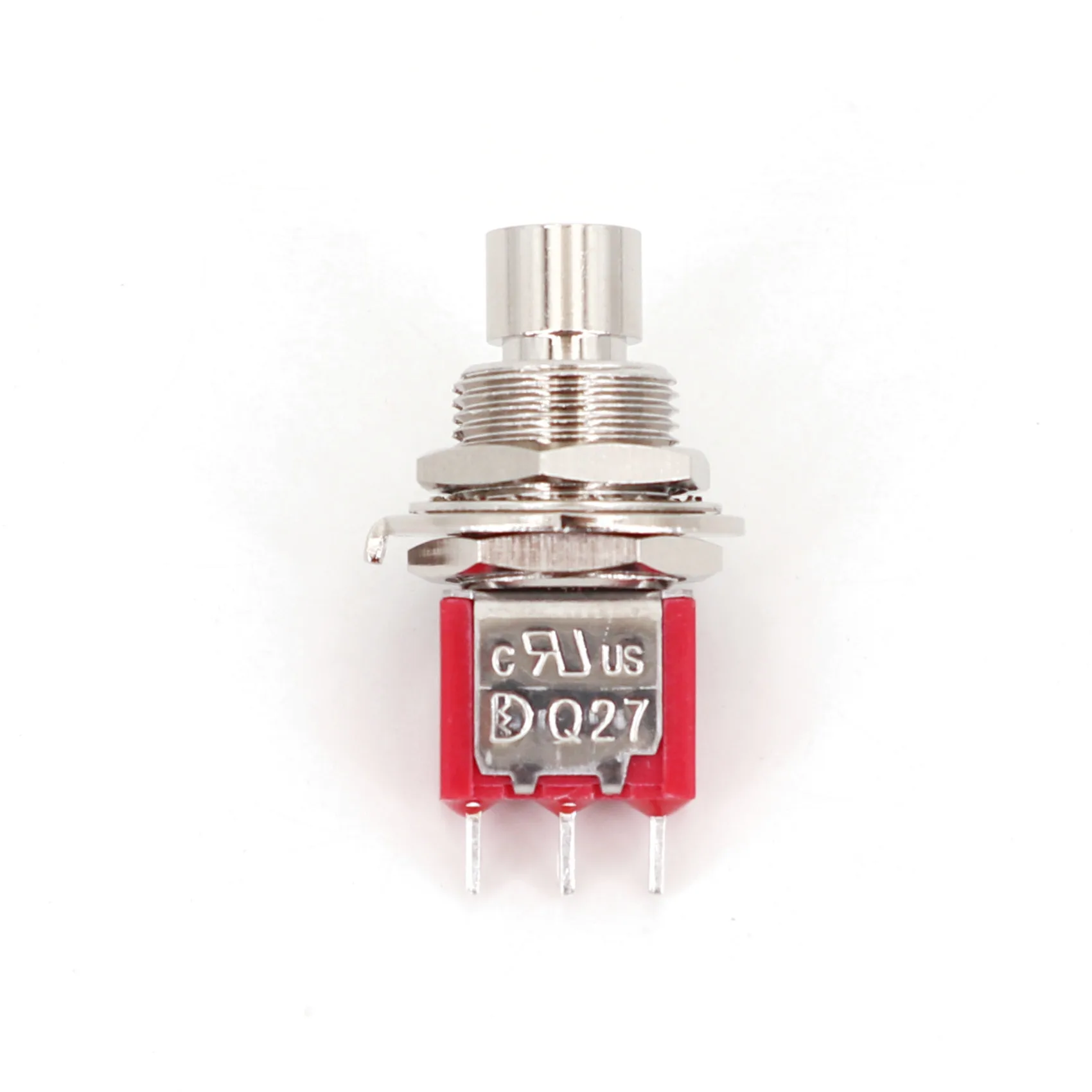 Dailywell Q27 Series 3Pin SPDT Momentary 12mm Panel Mount Snap-Acting Click Pushbutton Switch 3A/120AC