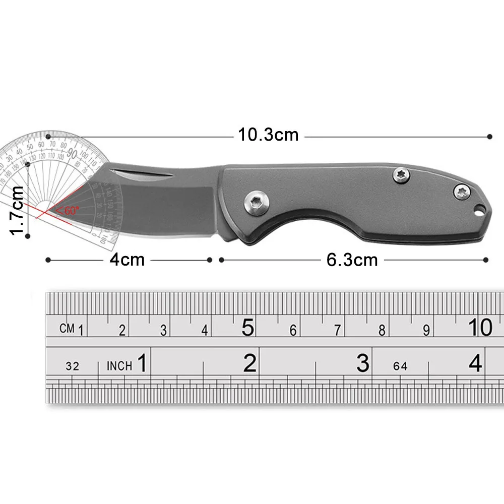 Mini Folding Camping Knife EDC Keychain Small Pocket Knife For Men Cheap Stainless Steel Sharp Tiny Cutting Knives Self Defense